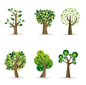 Abstract trees Stock Illustration