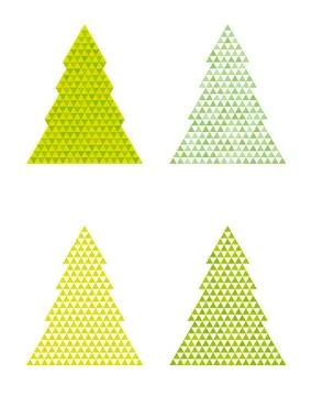 Abstract trees with triangle on the top Stock Illustration