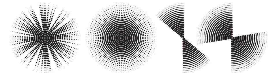 Abstract Trendy Circlet Halftone Pattern for Modern Vector Art Design Stock Illustration