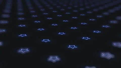 Abstract trendy dark background with moving neon blue stars. business background Stock Footage 243567479
