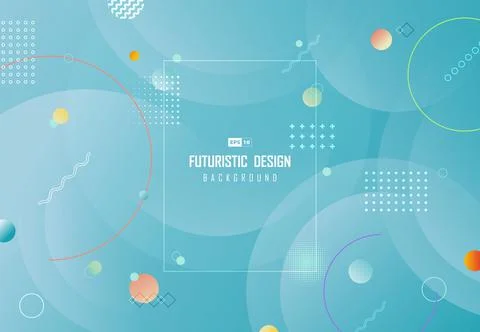 Abstract trendy fluid with geometric element pattern design artwork Stock Illustration