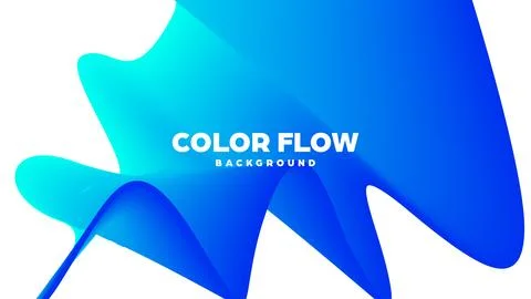 Abstract trendy geometric background with liquid gradient. Colorful dynamic Stock Illustration