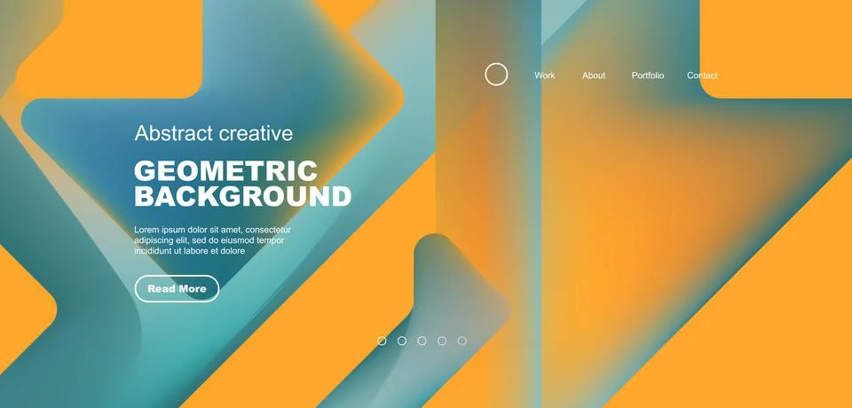 Abstract trendy geometric patterns poster with fluid color triangles and other Stock Illustration
