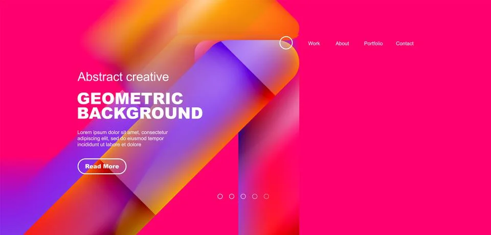 Abstract trendy geometric patterns poster with fluid color triangles and other Stock Illustration