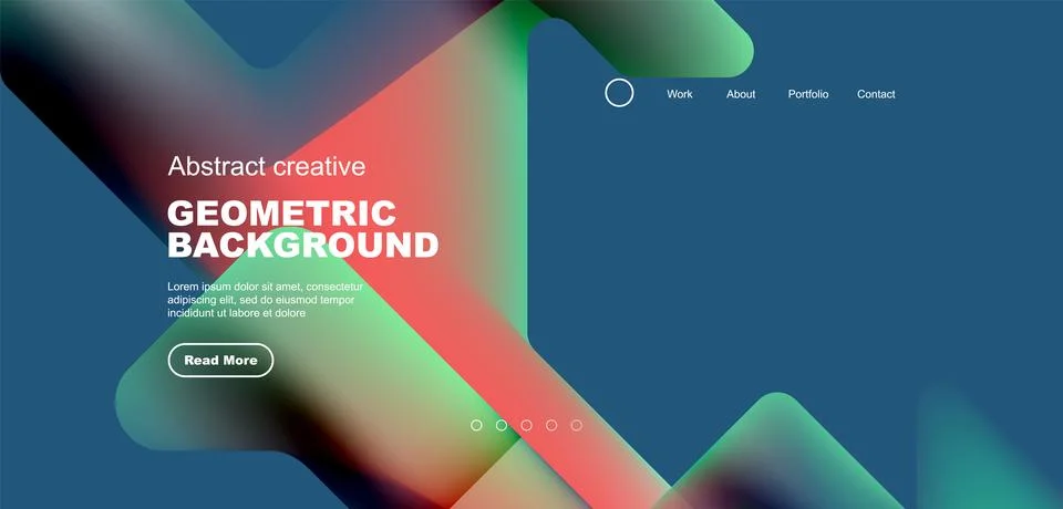 Abstract trendy geometric patterns poster with fluid color triangles and other Stock Illustration