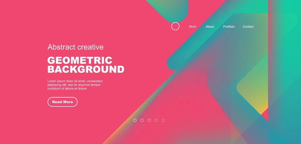 Abstract trendy geometric patterns poster with fluid color triangles and other Stock Illustration