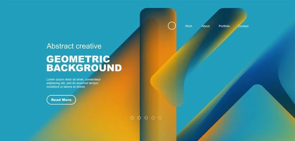 Abstract trendy geometric patterns poster with fluid color triangles and other Stock Illustration