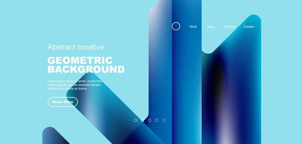 Abstract trendy geometric patterns poster with fluid color triangles and other Stock Illustration