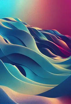 Abstract trendy gradient waves pattern Stock Illustration