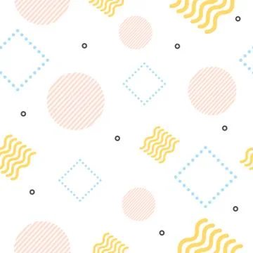 Abstract Trendy Minimal Background Memphis Style. Vector Stock-Illustration