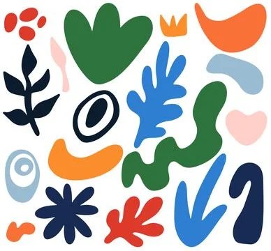 Abstract Trendy Modern Shapes Vector Bundle Stock Illustration