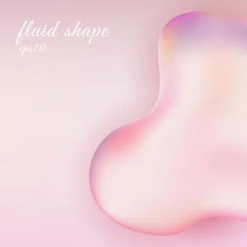Abstract trendy pink fluid gradient shape background. Stock Illustration