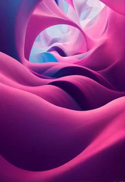 Abstract trendy pink waves pattern Stock Illustration