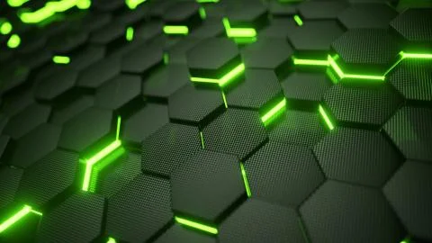 Abstract trendy sci-fi technology background with hexagonal pattern. Futurist イラスト素材