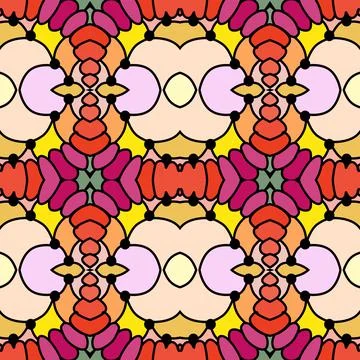 Abstract trendy seamless patterns set with hand drawn doodle shapes Stockillustratie