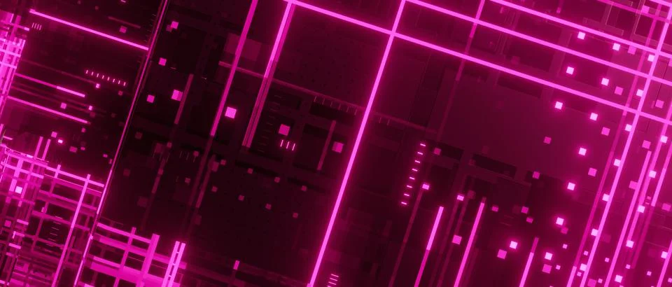 Abstract Trendy Techy Sci-fi Style Futuristic Facility Space Age External Pan Stock Illustration