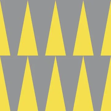 Abstract trendy triangle endless pattern yellow and grey colores 2021 Stock Illustration