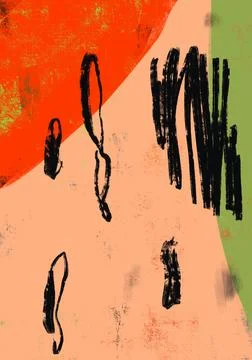 Abstract trendy universal artistic template in pink, green, red  colors Stock Illustration