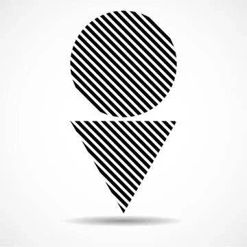 Abstract triangle and circle of lines, geometric shape. Vector design elements Illustrazione stock