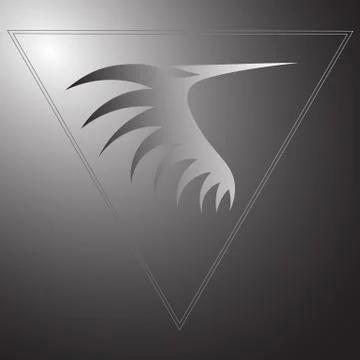 Abstract triangle and stylized bird / flight / logo Stock Illustration