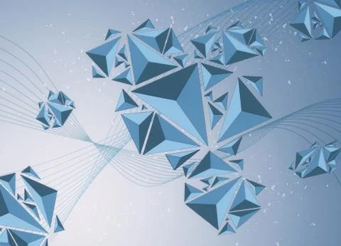 Abstract Triangle Background. 3D Triangles. Modern Wallpaper. Stock Illustration