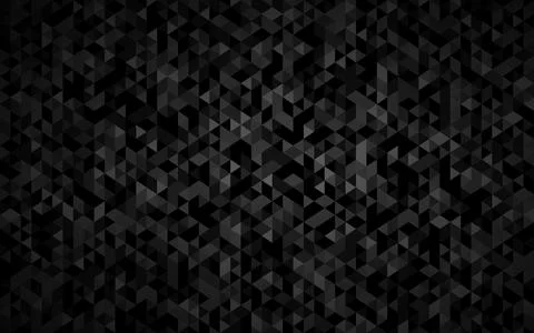Abstract triangle background with black triangles with different shades of grey Stock Illustration