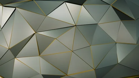 Abstract Triangle Background Random Motion, 3d Loopable Animation 4k Stock Footage 111869283