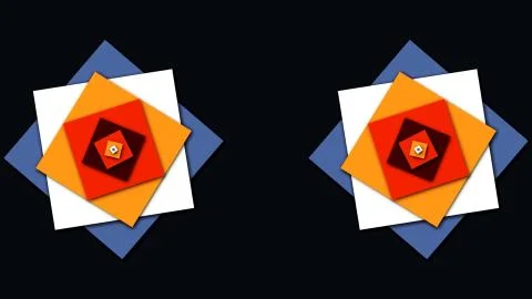 Abstract Triangle Background Random Motion, 3d Loopable Animation.blue squares Illustrazione stock