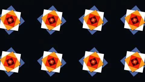 Abstract Triangle Background Random Motion, 3d Loopable Animation.blue squares Illustrazione stock