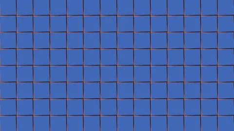 Abstract Triangle Background Random Motion, 3d Loopable Animation.blue squares Stock Illustration