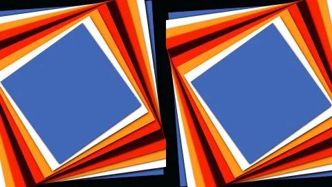 Abstract Triangle Background Random Motion, 3d Loopable Animation.blue squares Illustrazione stock