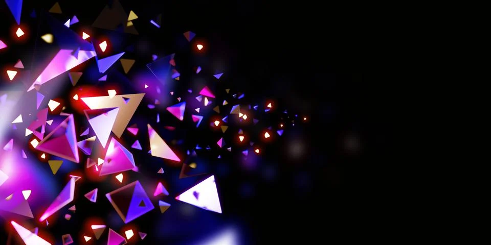 Abstract triangle background technology scene concept 3D illustration Stock Illustration