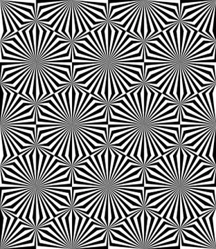 Abstract Triangle Bases Black and White Seamless Pattern, Vector Stock Illustration