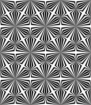 Abstract Triangle Bases Black and White Seamless Pattern, Vector Stock-Illustration