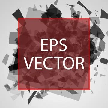 Abstract triangle black explosion on white background. Vector illustration. Illustrazione stock