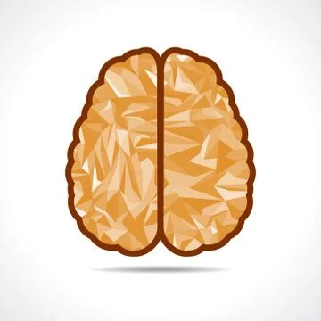 Abstract triangle brain icon,vector illustration Stock Illustration