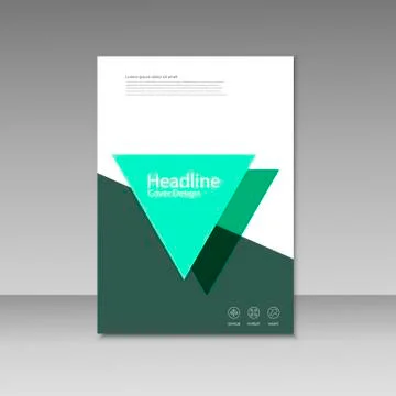Abstract Triangle Brochure design. Vector cover template Stock Illustration