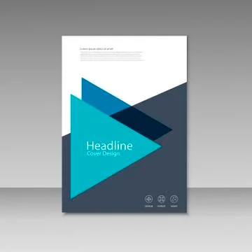 Abstract Triangle Brochure design. Vector cover template Stock Illustration