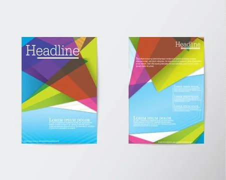 Abstract Triangle Brochure Flyer design in A4 size 스톡 일러스트