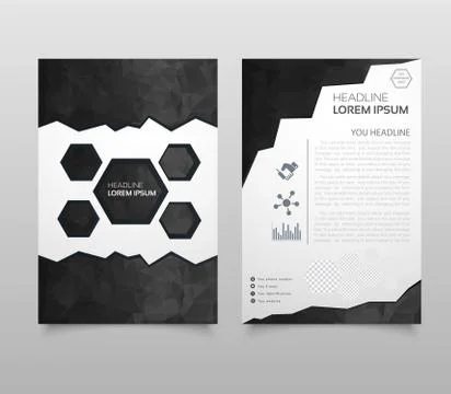 Abstract Triangle Brochure Flyer design in A4 size. Brochure template layout, Stock Illustration