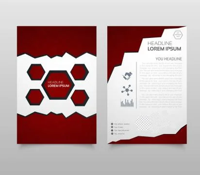 Abstract Triangle Brochure Flyer design in A4 size. Brochure template layout, Stock Illustration