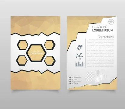 Abstract Triangle Brochure Flyer design in A4 size. Brochure template layout, Stock Illustration