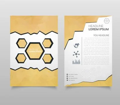 Abstract Triangle Brochure Flyer design in A4 size. Brochure template layout, Stock Illustration