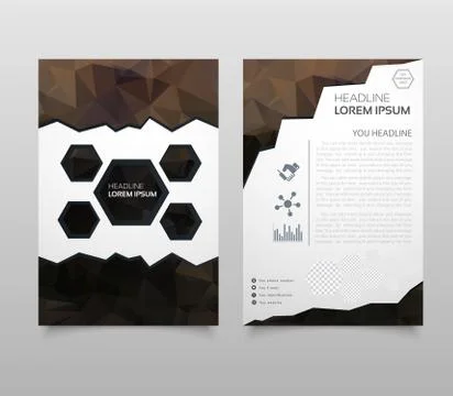 Abstract Triangle Brochure Flyer design in A4 size. Brochure template layout, Stock Illustration