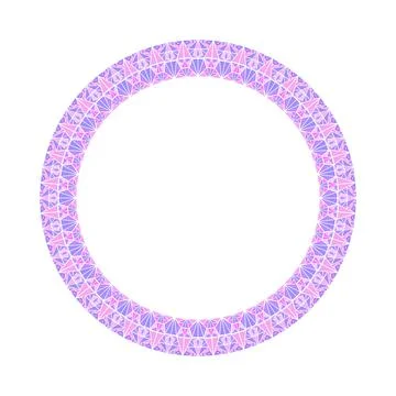 Abstract triangle circle border - polygonal vector element Illustrazione stock
