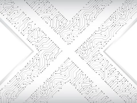 Abstract triangle circuit board vector illustration. Communication and engine Stock Illustration
