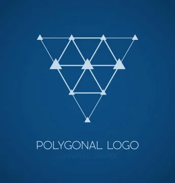 Abstract triangle connection concept icon logo Stock Illustration