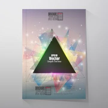 Abstract triangle design brochure, flyer or report with place for text Stock Illustration