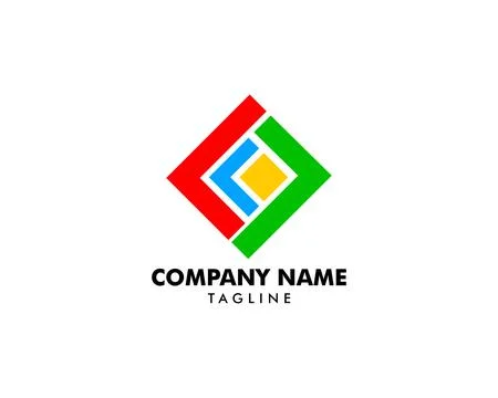 Abstract triangle design logo vector template Stock Illustration