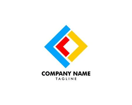 Abstract triangle design logo vector template Stock Illustration